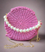 Pink snail palm purse