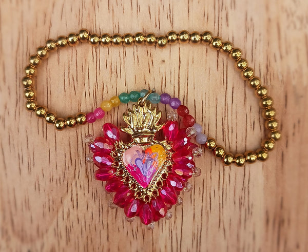 Sacred heart elastic bracelet