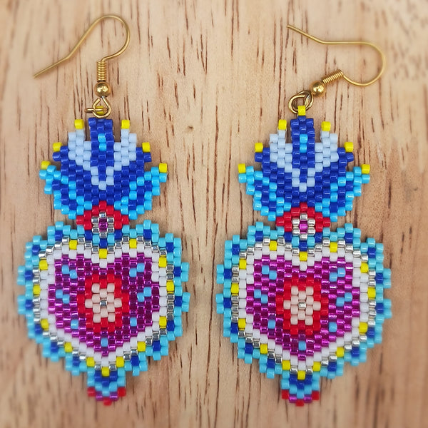 Sacred heart miyuki earrings