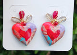 Mini milagritos sacred heart earrings