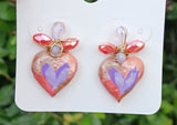 Mini milagritos sacred heart earrings