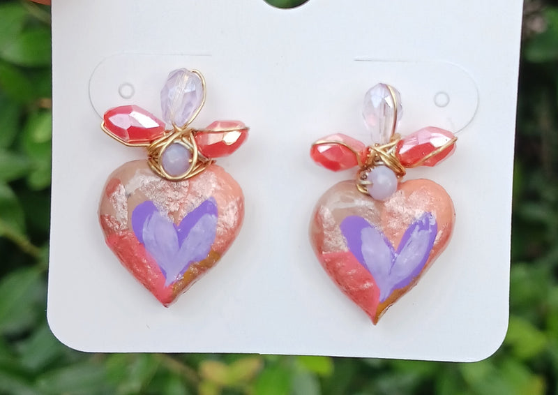 Mini milagritos sacred heart earrings