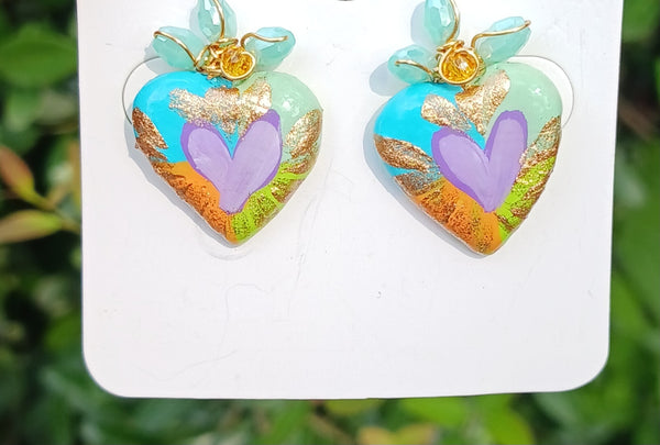 Mini milagritos sacred heart earrings