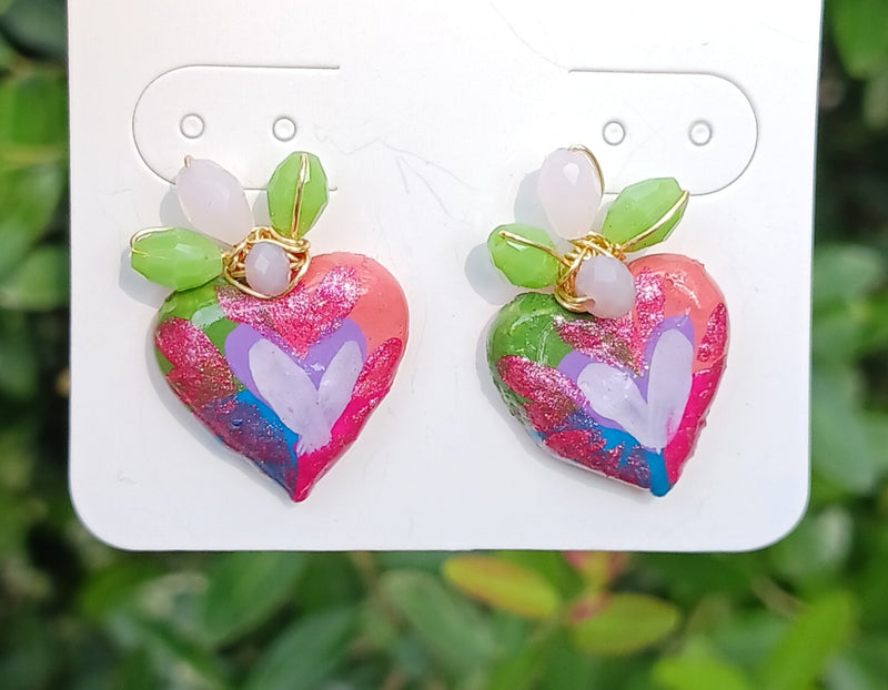 Mini milagritos sacred heart earrings