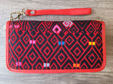 Mayan Embroidery / Leather wallet