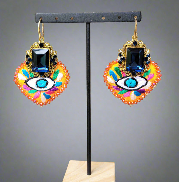 Orange San Antonino eye earrings