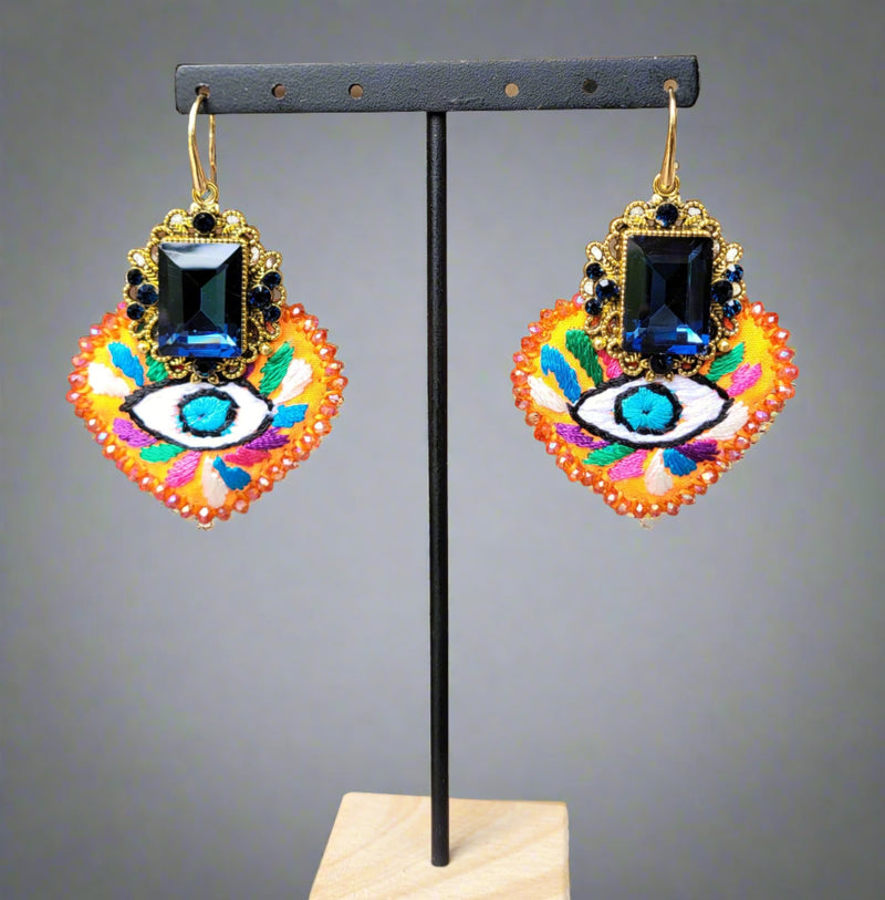 Orange San Antonino eye earrings