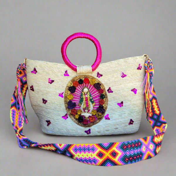 Virgen of Guadalupe palm purse