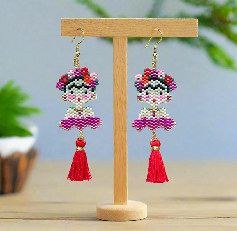 Frida tassel miyuki earrings