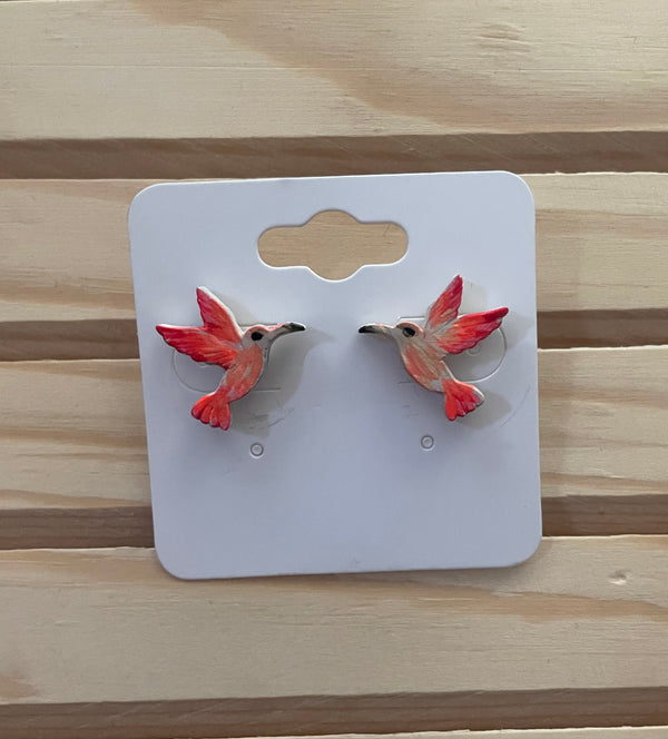 Mini hummingbird earrings.
