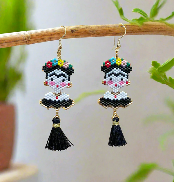 Frida tassel miyuki earrings