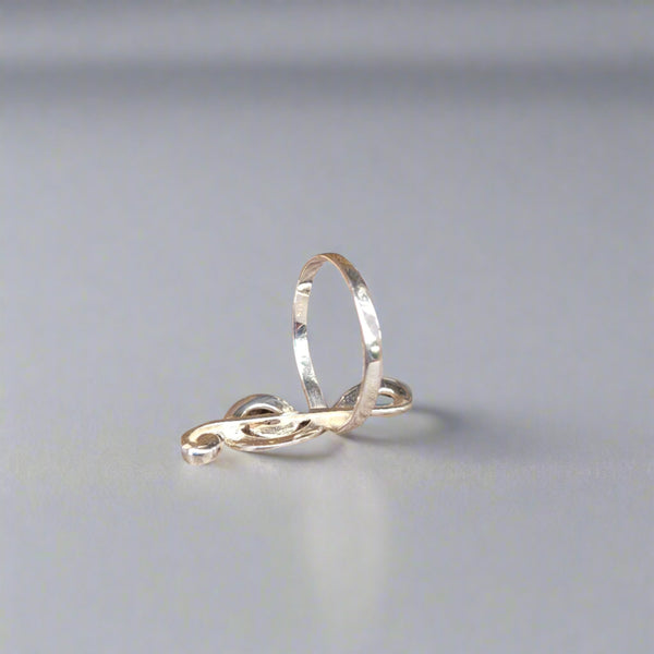 Music note silver 925 ring