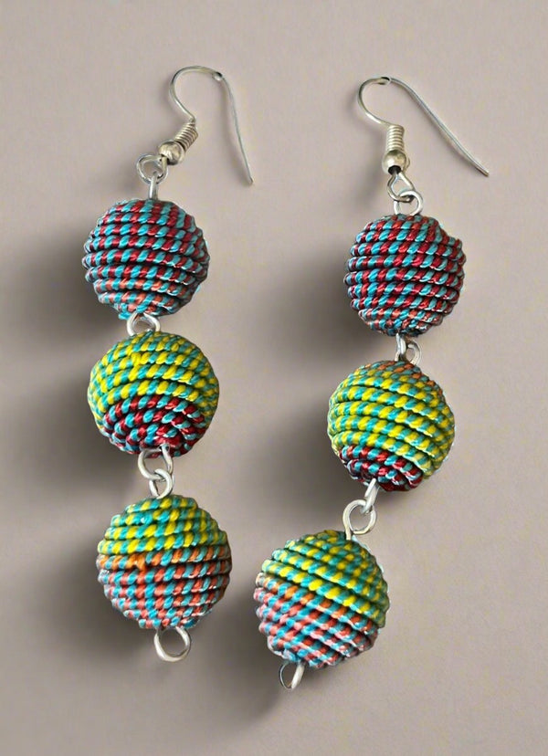 3 ball Thread earrings